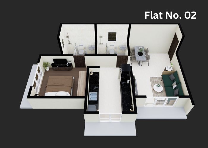 Flat No (1) pyramid developers