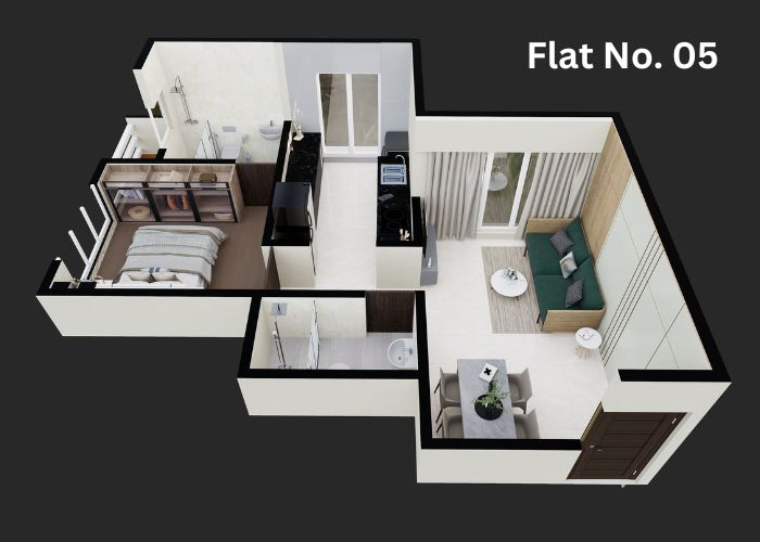 Flat No (2) pyramid developers